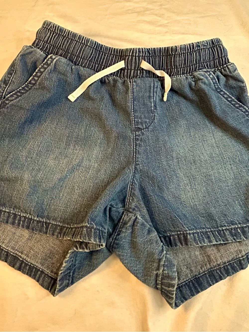 Cat & Jack Light Blue Elastic Waist Denim Shorts- Girls Large (10/12)